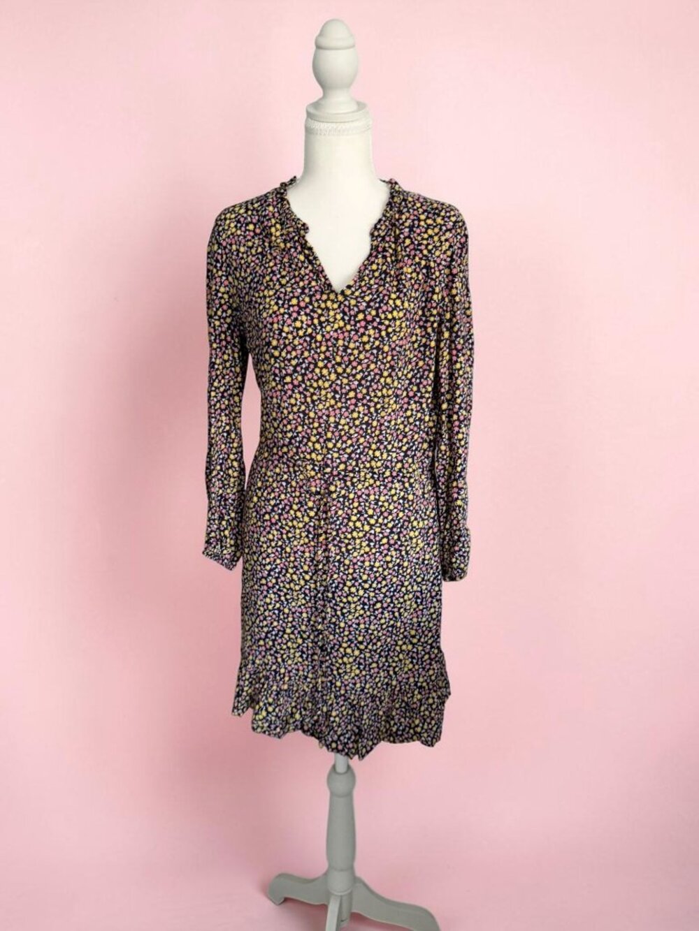 DRAPER JAMES Long Sleeve Multicolor Floral Dress Size Medium